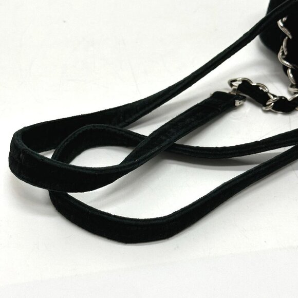 CHANEL Matelasse Backpack Chain Backpack Velor Black - Picture 11 of 15